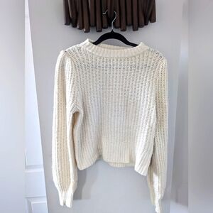 Simon's Twik Cotton Blend white sweater